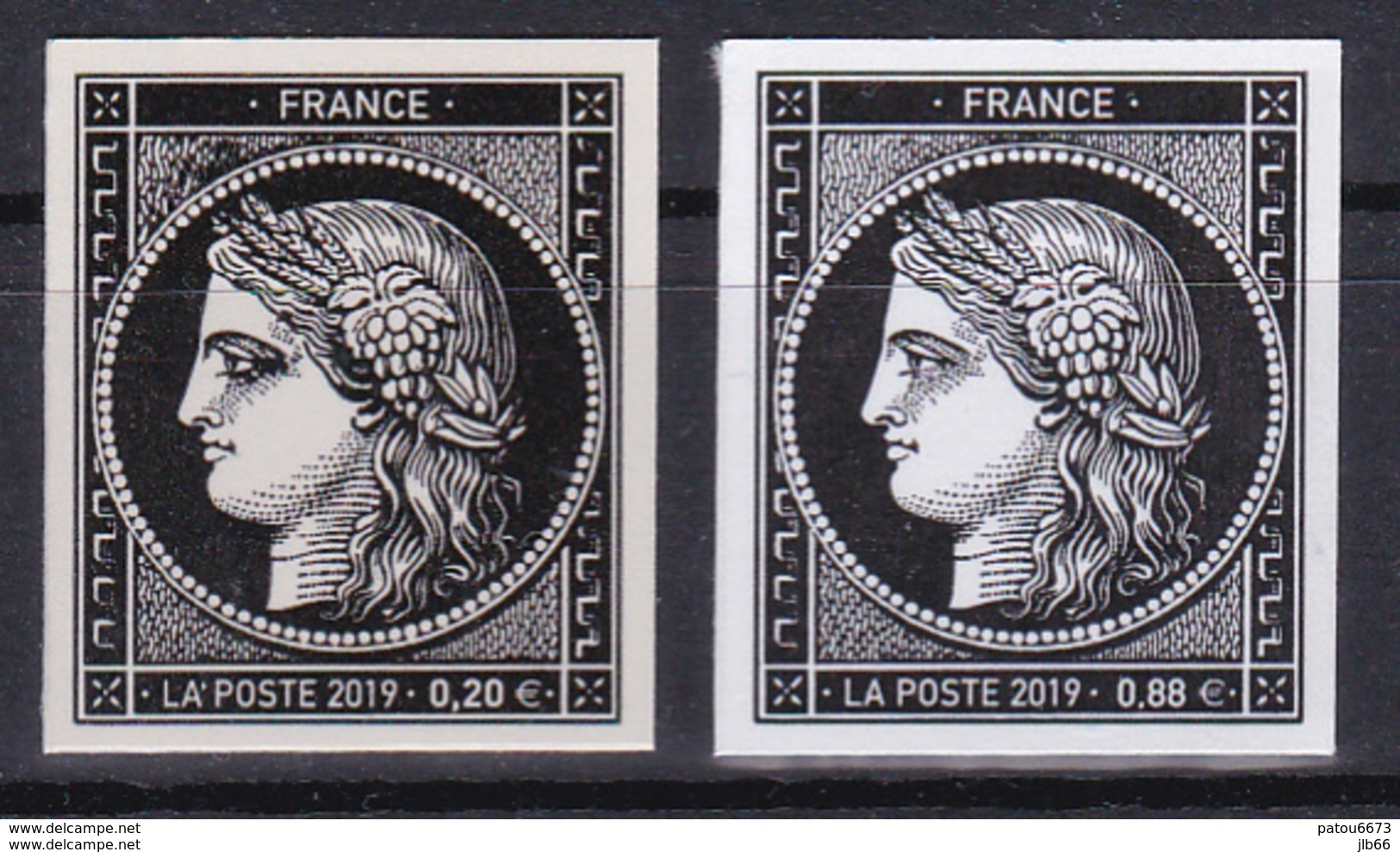 CERES 1849 Les 2 Valeurs : 0,20 € 0,88 € 170 Ans Du Premier Timbre Poste Français - Neufs