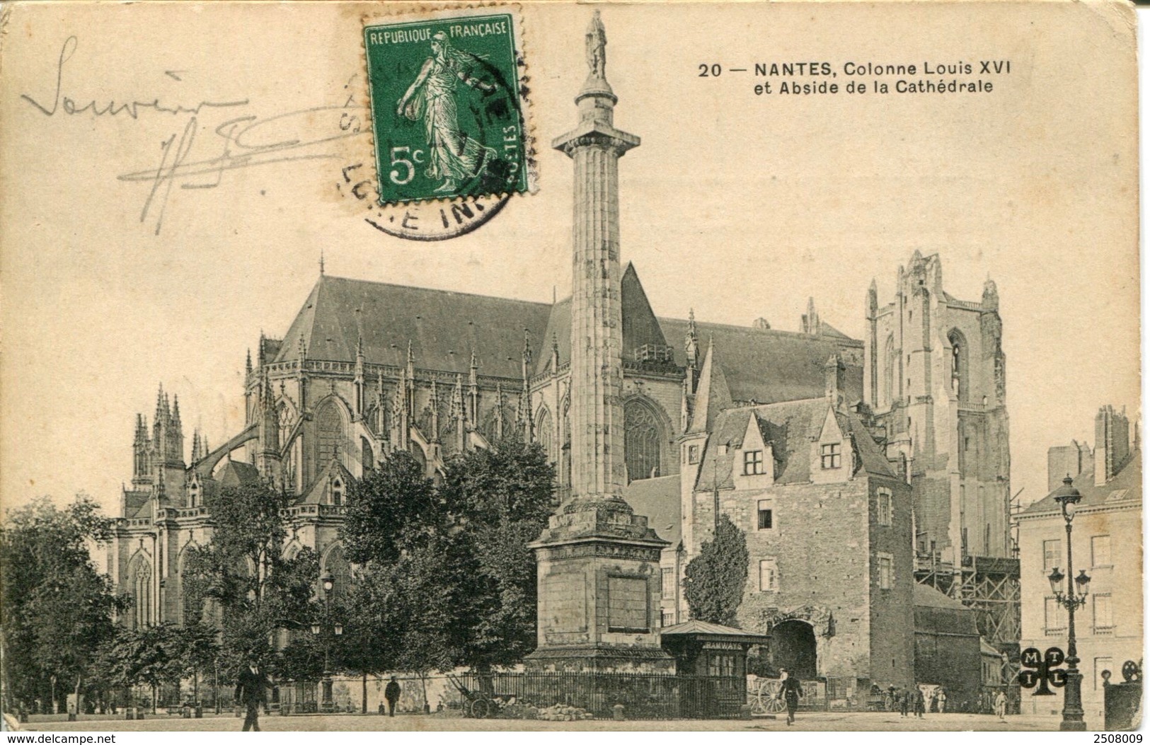 44-Nantes -" 20- Colonne Louis XVI Et Abside De La Cathédrale" - Nantes