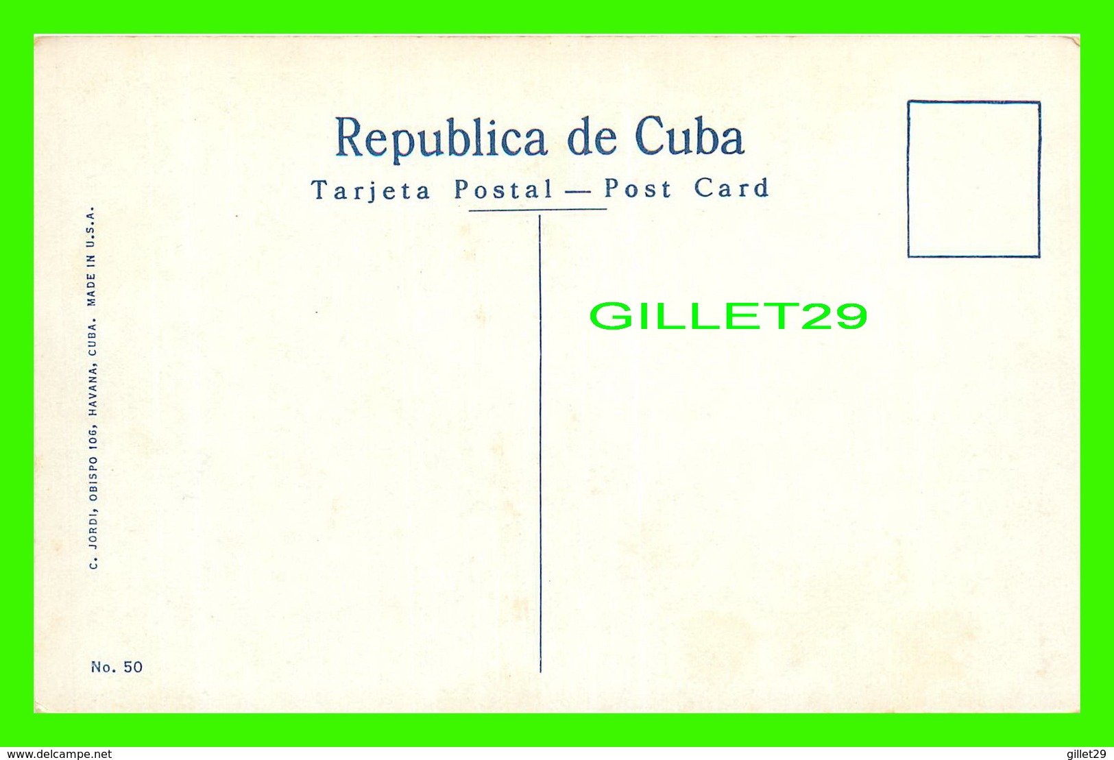 HABANA, CUBA - CALLE DE PALMAS - ROYAL PLAM AVENUE, ANIMATED - C. JORDI - - Cuba