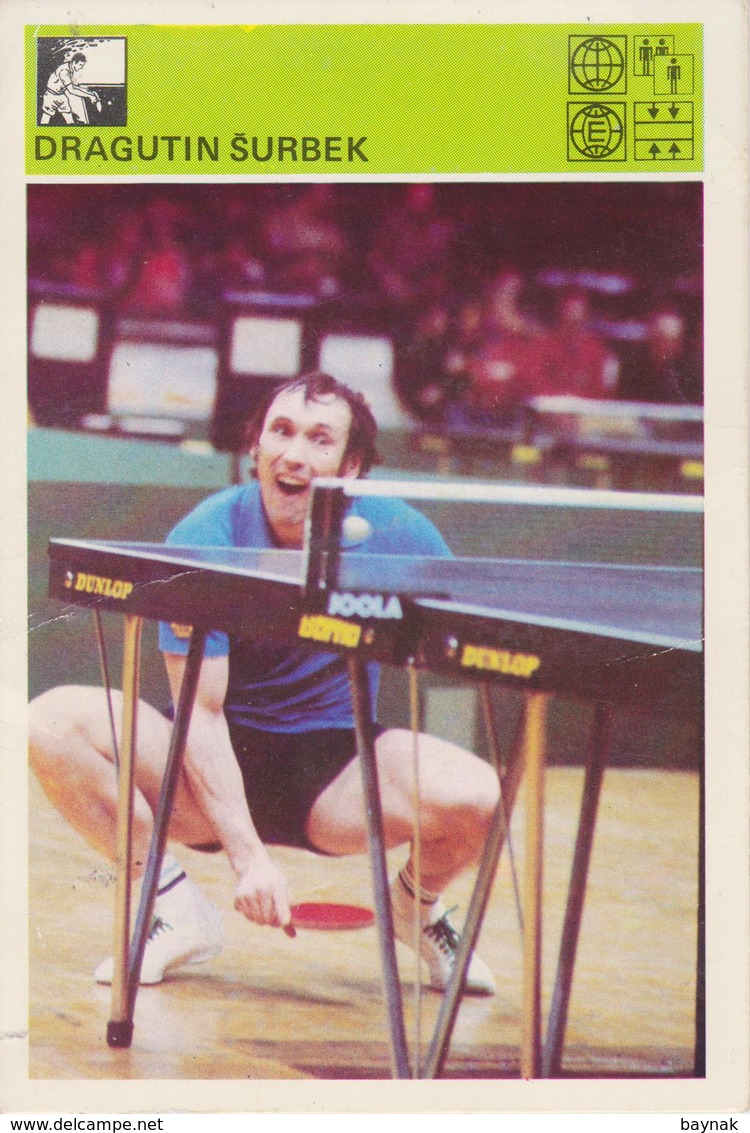 TH2110  ~~  DRAGUTIN SURBEK  ~  SVIJET SPORTA CARD - Tischtennis