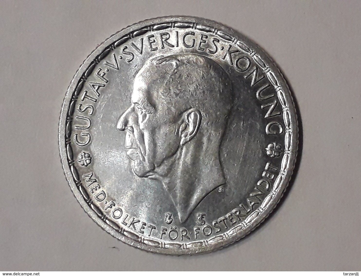 1 Krone Gustaf V Suède (Sweden) 1949 Argent - Suède