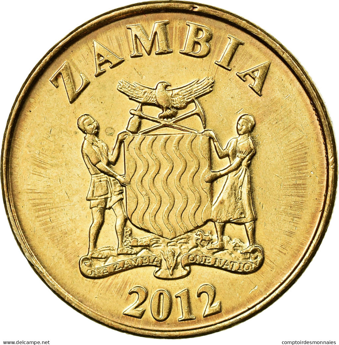 Monnaie, Zambie, 50 Ngwee, 2012, British Royal Mint, TTB, (No Composition) - Zambia