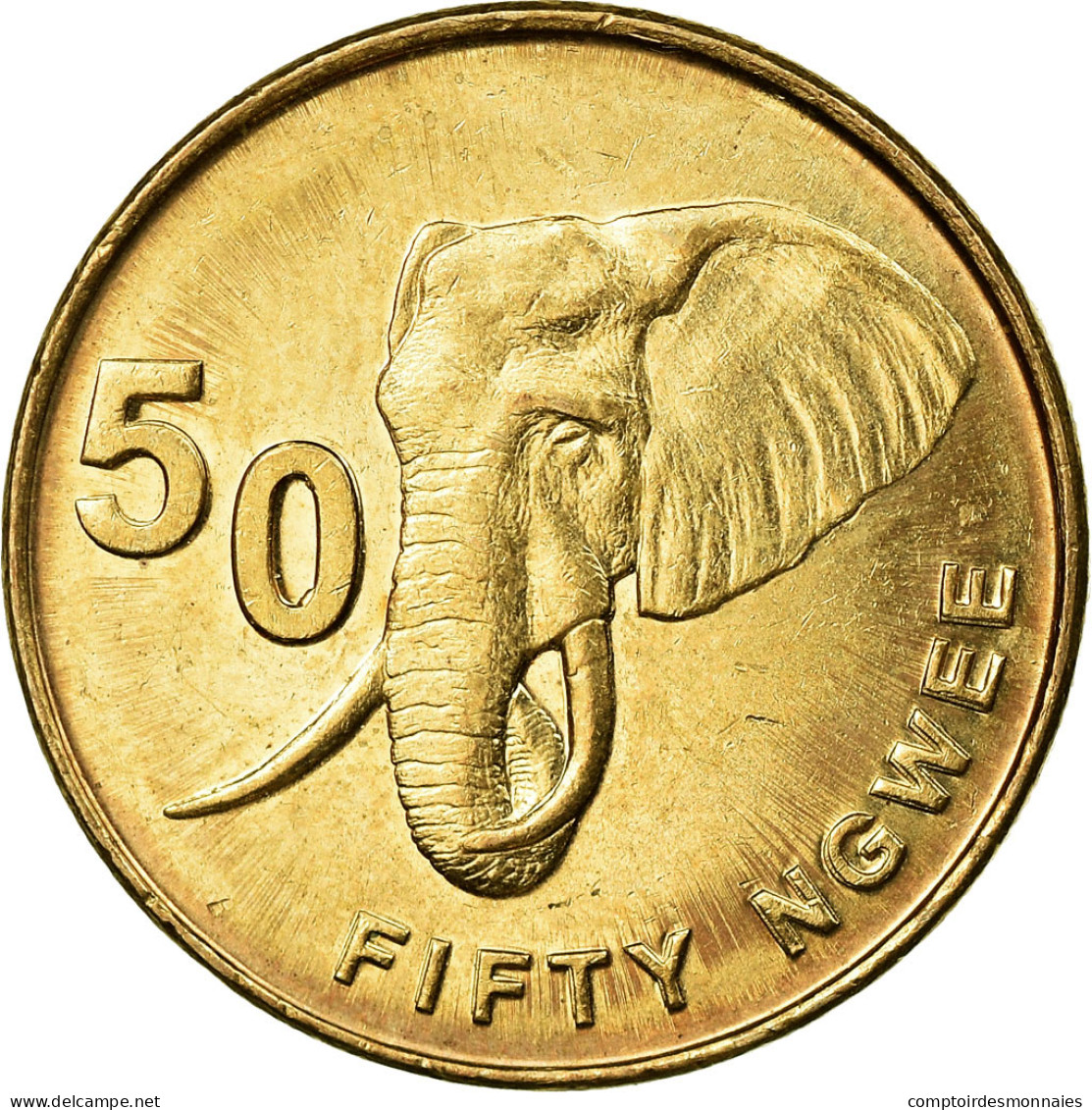 Monnaie, Zambie, 50 Ngwee, 2012, British Royal Mint, TTB, (No Composition) - Zambie