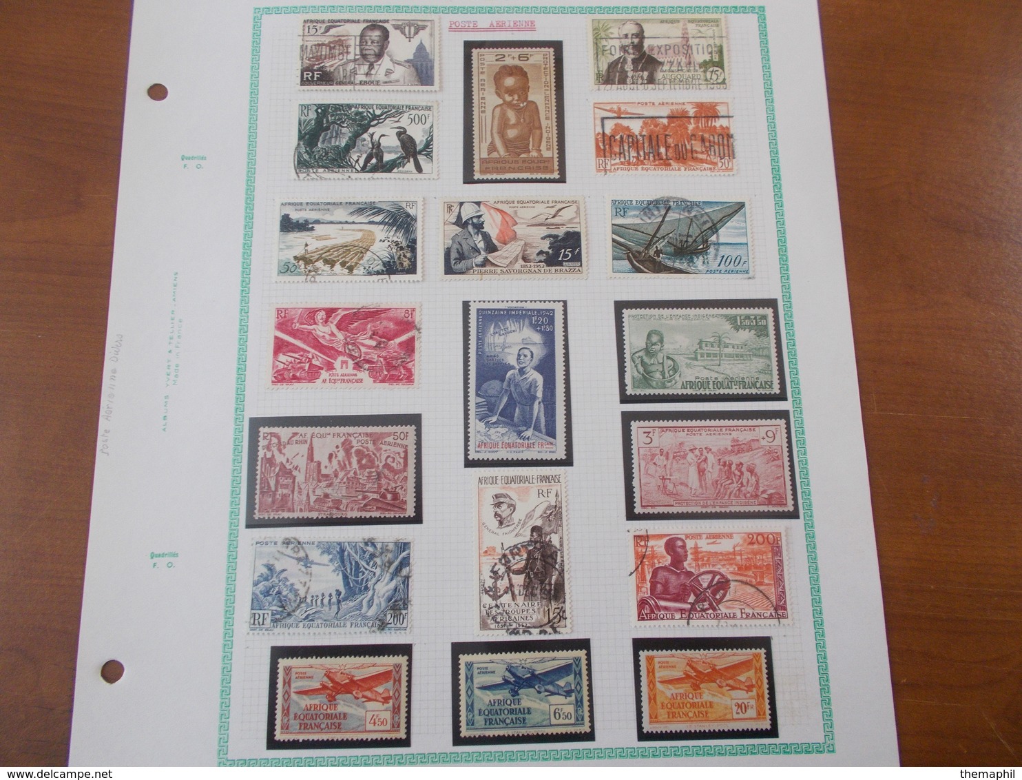 lot n° 340  colonies francaise  AFRIQUE EQUATORIALE. neufs**/ * ou obl sur page d'albums .  no paypal