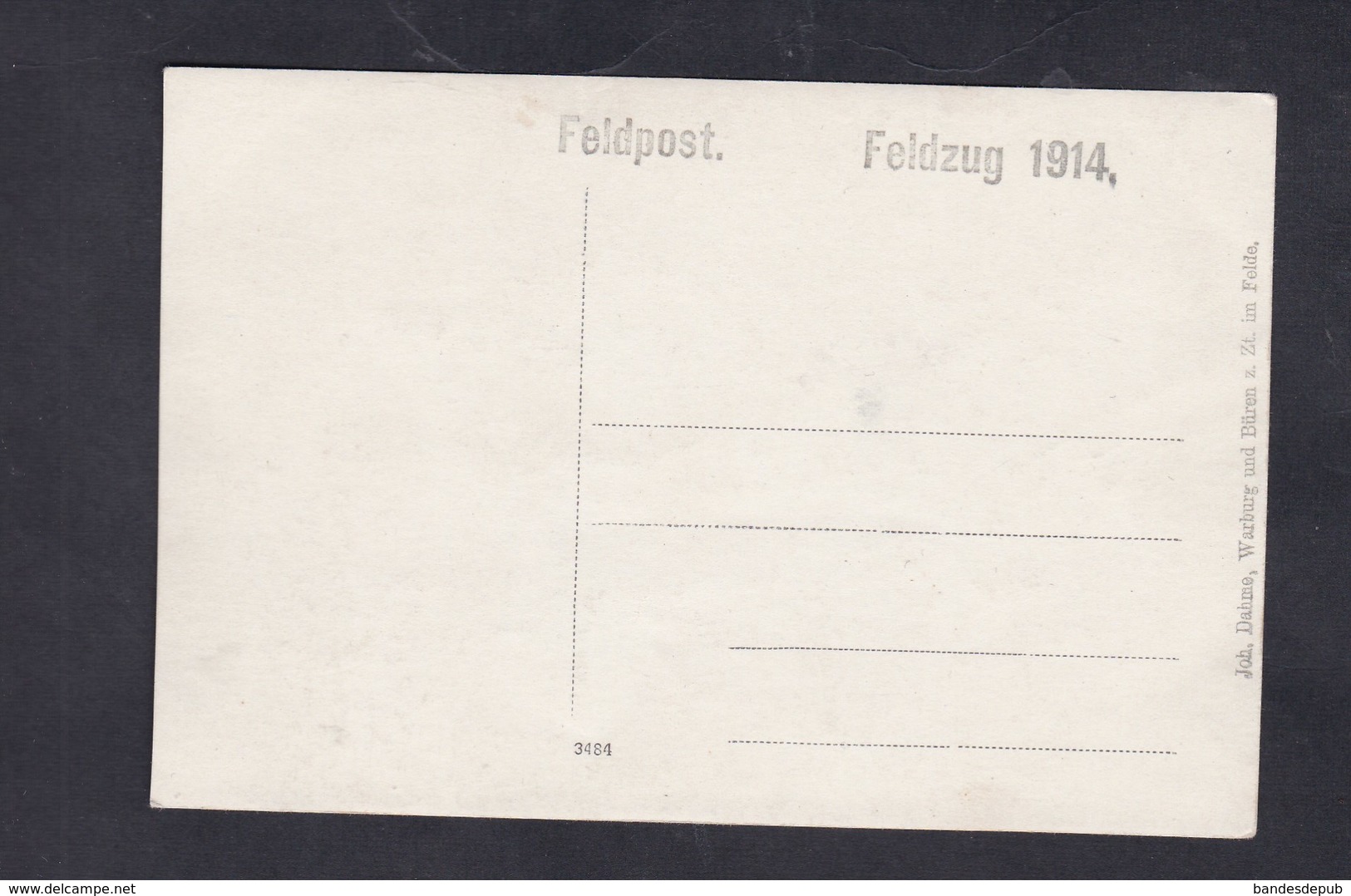 Carte Photo Joh. Dahme Warburg Und Büren Z. Zt. Im Felde Feldzug 1914  Guerre 14-18 - Warburg