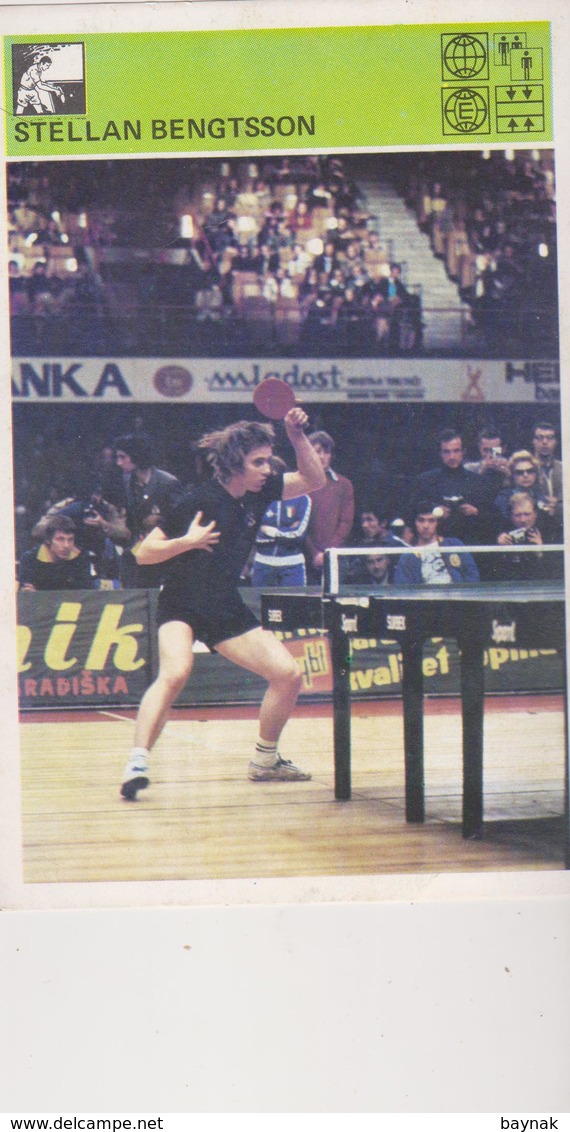 TH2111  ~~  STELLAN BENGTSSON  ~  SVIJET SPORTA CARD - Tafeltennis