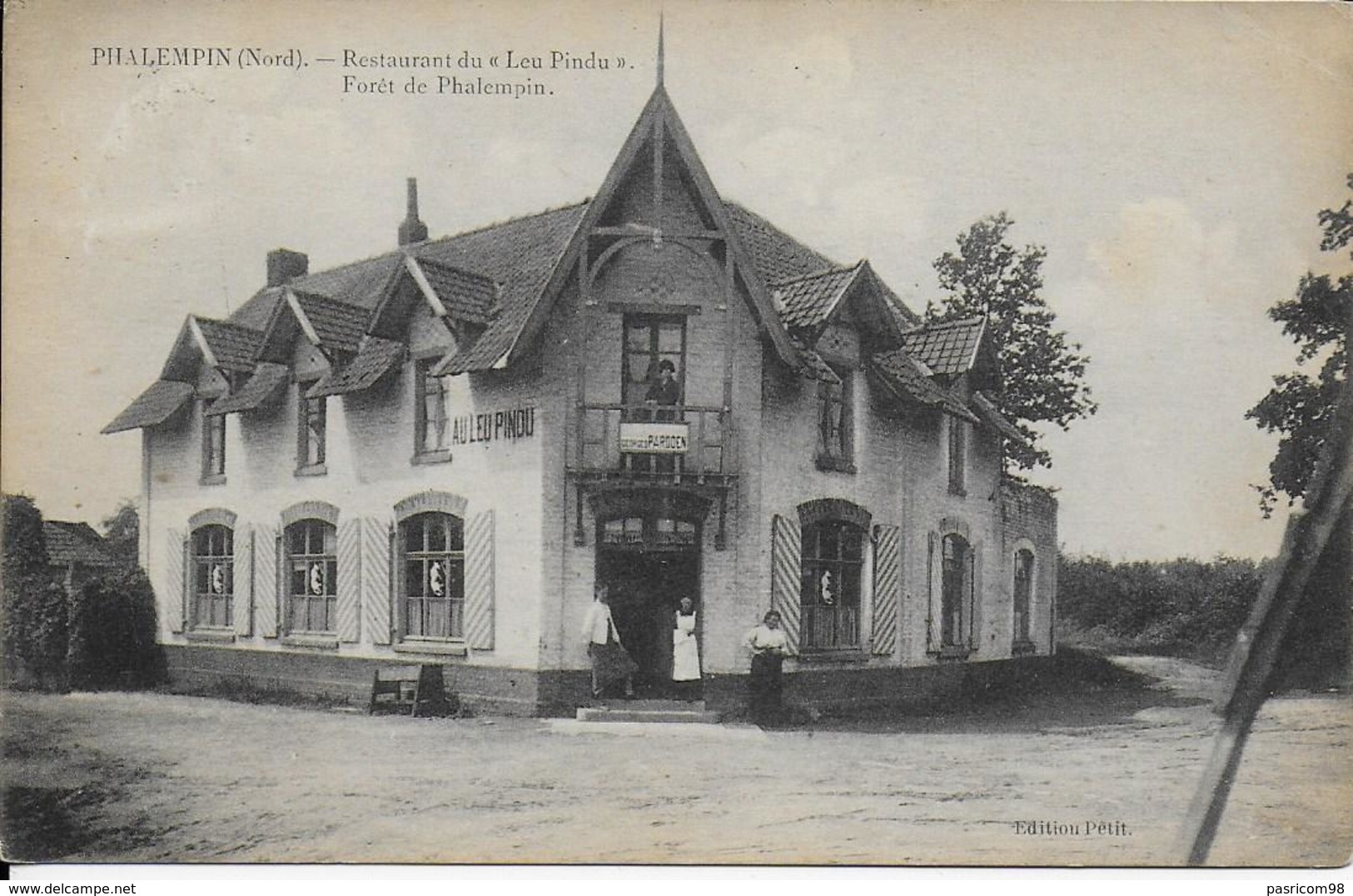 Cpa  -59- Nord- PHALEMPIN-Restaurant Du "Leu Pendu"pers.proprio-écritz Voyagée édit.Petit - Autres & Non Classés