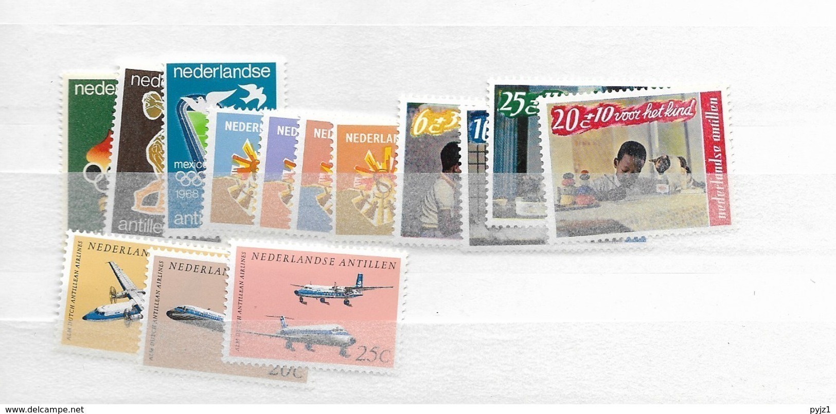 1968  MNH Nederlandse Antillen, Year Collection, Postfris - Curaçao, Antilles Neérlandaises, Aruba