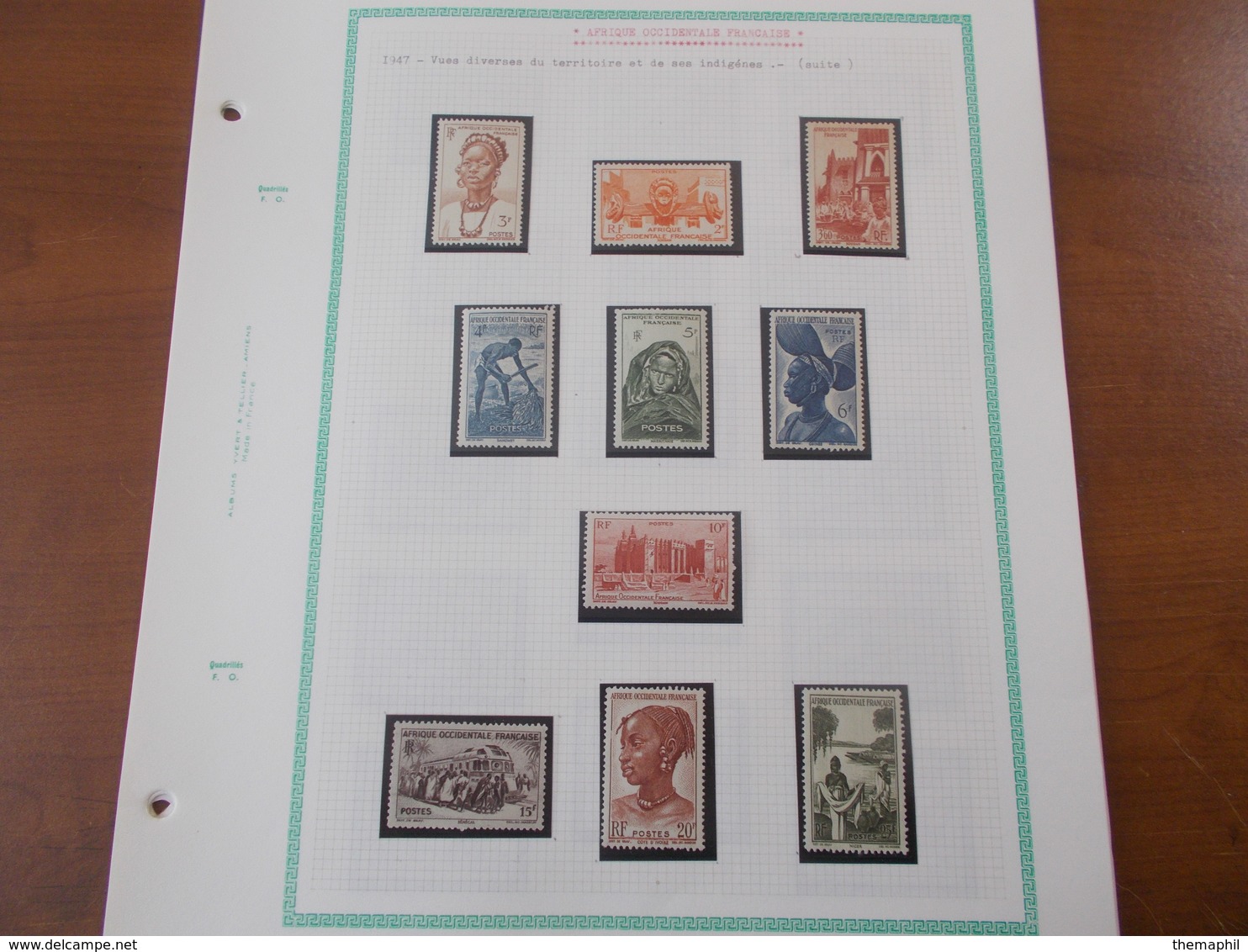 lot n° 339  colonies francaise  AFRIQUE OCCIDENTALE et divers. neufs**/ * ou obl sur page d'albums .  no paypal