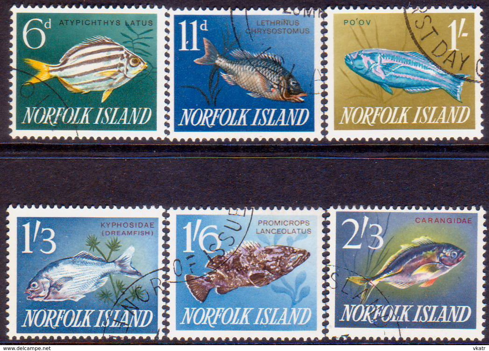 Norfolk Island 1962-63 SG 43-48 Compl.set Used Fish - Norfolk Island