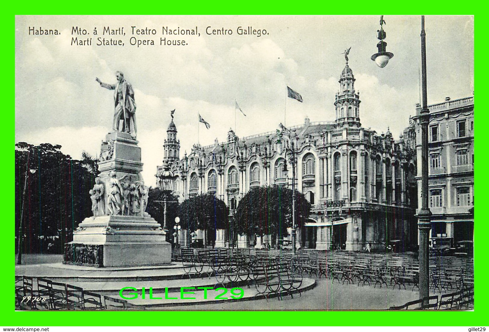 HABANA, CUBA - MTO A MARTI, TEATRO NACIONAL, CENTRO GALLEGO - EDICION JORDI - - Cuba