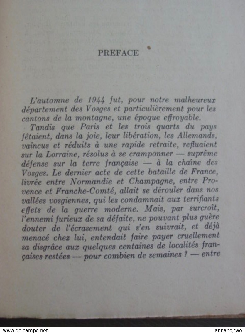 LE FEU DANS LES MAISONS (journal) Gérardmer,Août-Nov.1944 ,N.M.Chabert/les Vosges Martyres. - War 1939-45