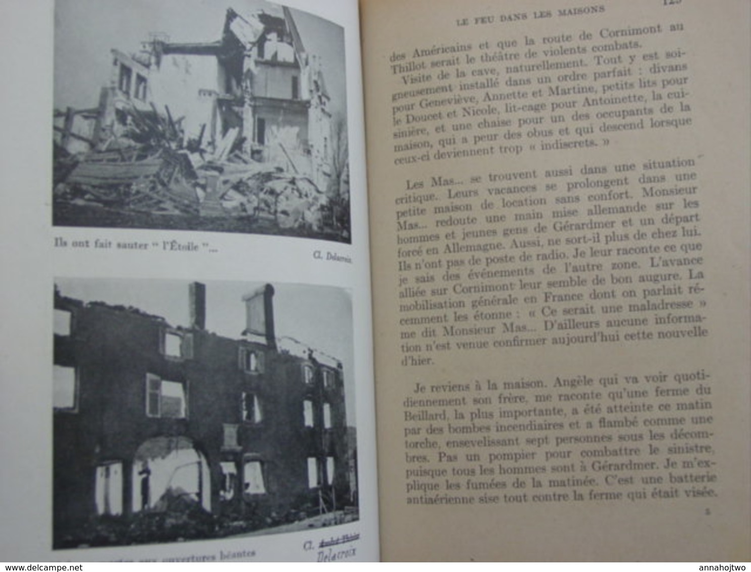 LE FEU DANS LES MAISONS (journal) Gérardmer,Août-Nov.1944 ,N.M.Chabert/les Vosges martyres.