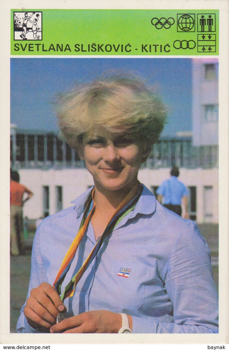 TH2123  ~~  SVETLANA SLISKOVIC ~ KITIC  ~ YUGOSLAVIA, SERBIA  ~~   SVIJET SPORTA CARD - Handball