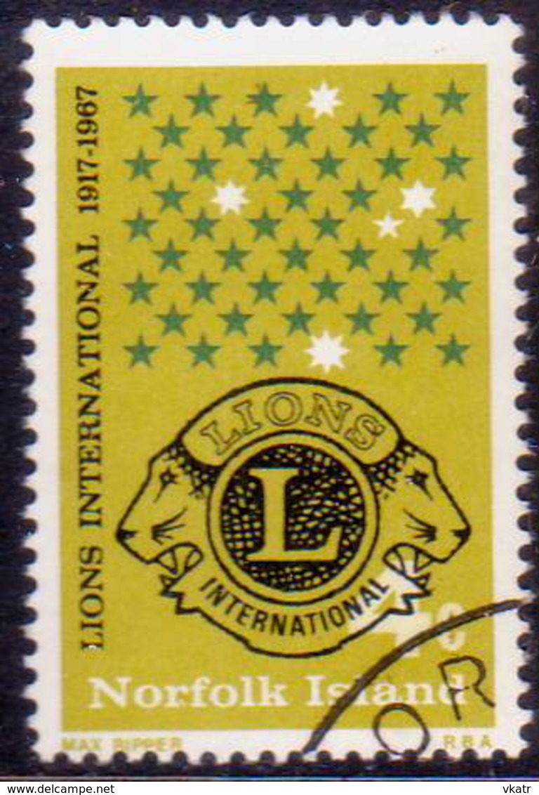 Norfolk Island 1967 SG 91 4c Used Lions International - Norfolk Island