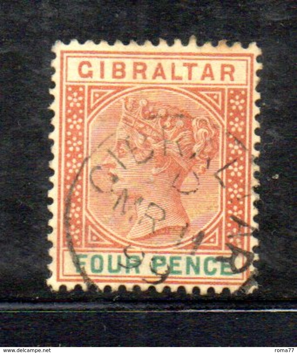 XP4518 - GIBILTERRA 1898 , Unificato N. 34  Usato  (2380A) . - Gibilterra