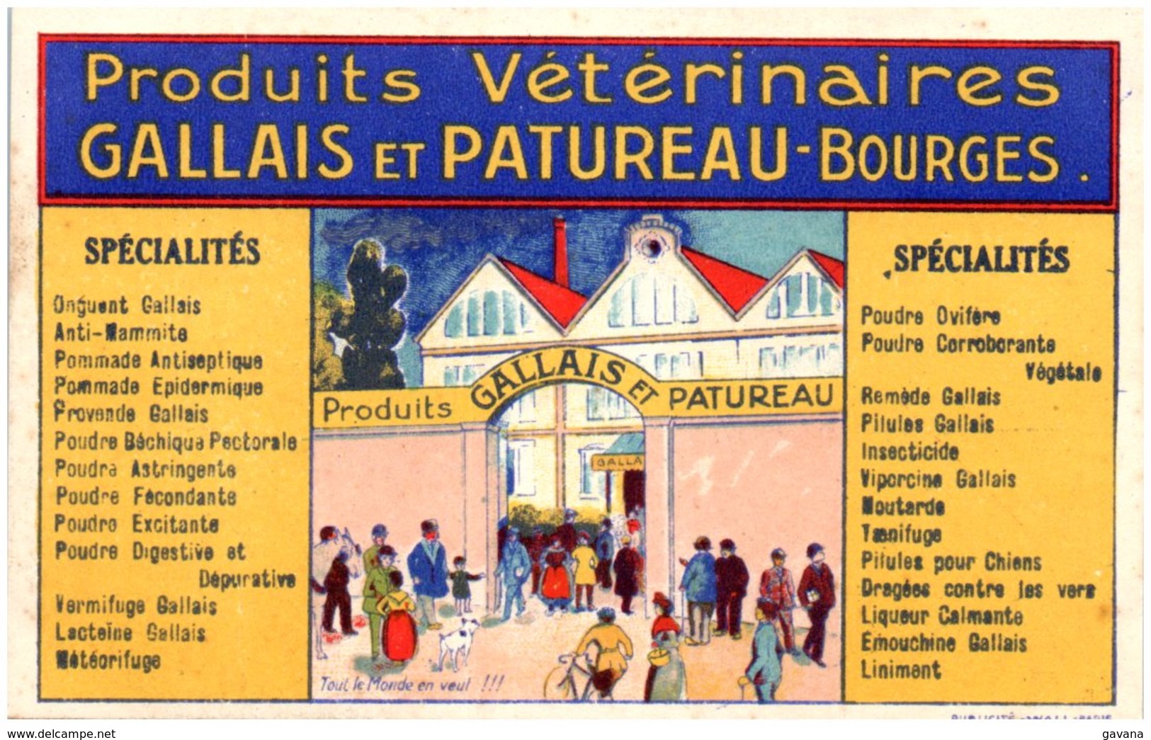 18 BOURGES - Produits Vétérinaires Gallais Et Patureau - Bourges