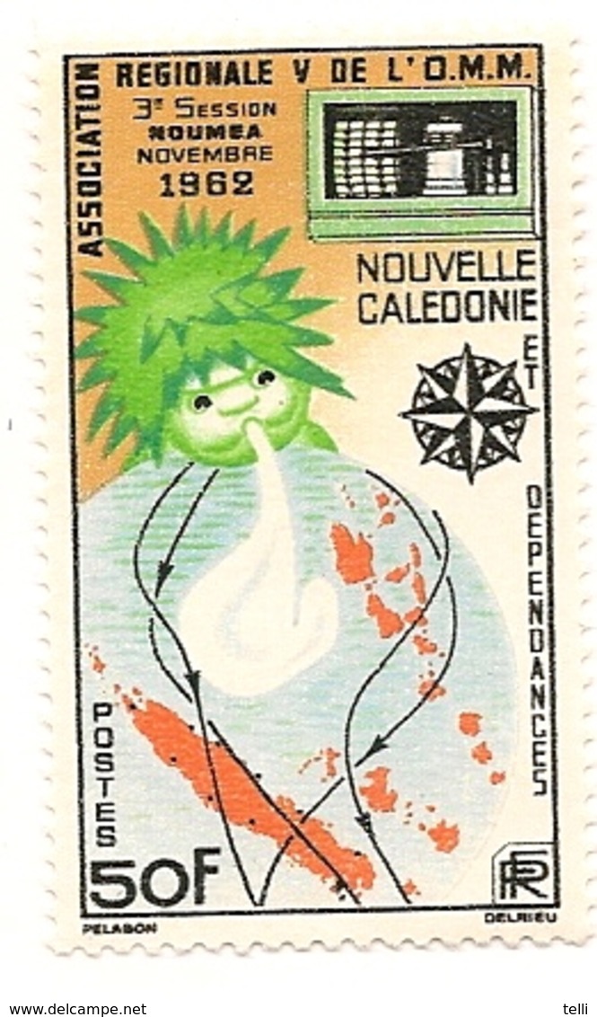 NLLE CALÉDONIE Scott 322 Yvert 306 (1) * Cote 9,75 $ 1962 - Unused Stamps