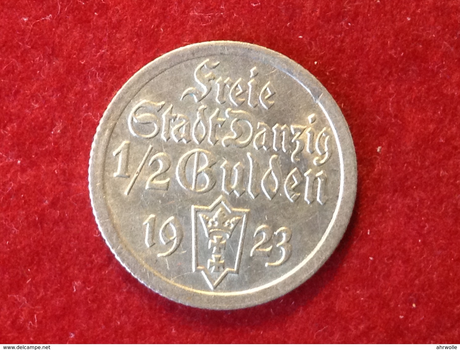 Münze Freie Stadt Danzig Halber Gulden Silber 1923 Jaeger D6 - Sonstige & Ohne Zuordnung