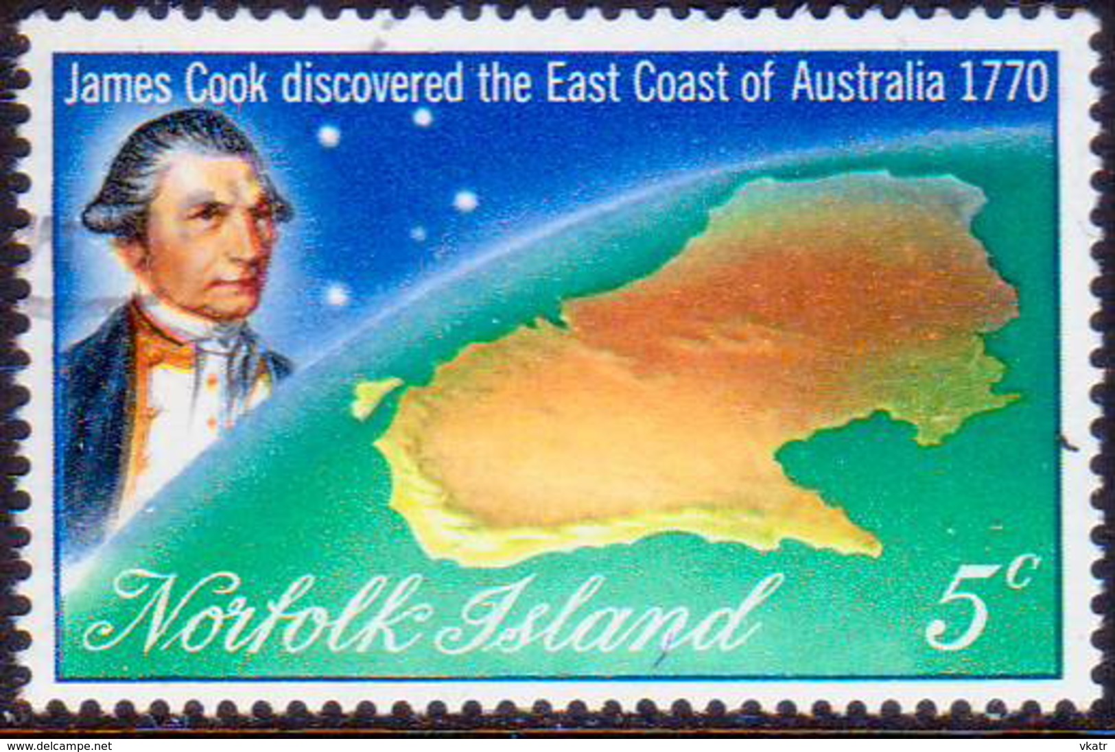 Norfolk Island 1970 SG 118 5c Used Capt.Cook II - Norfolk Island