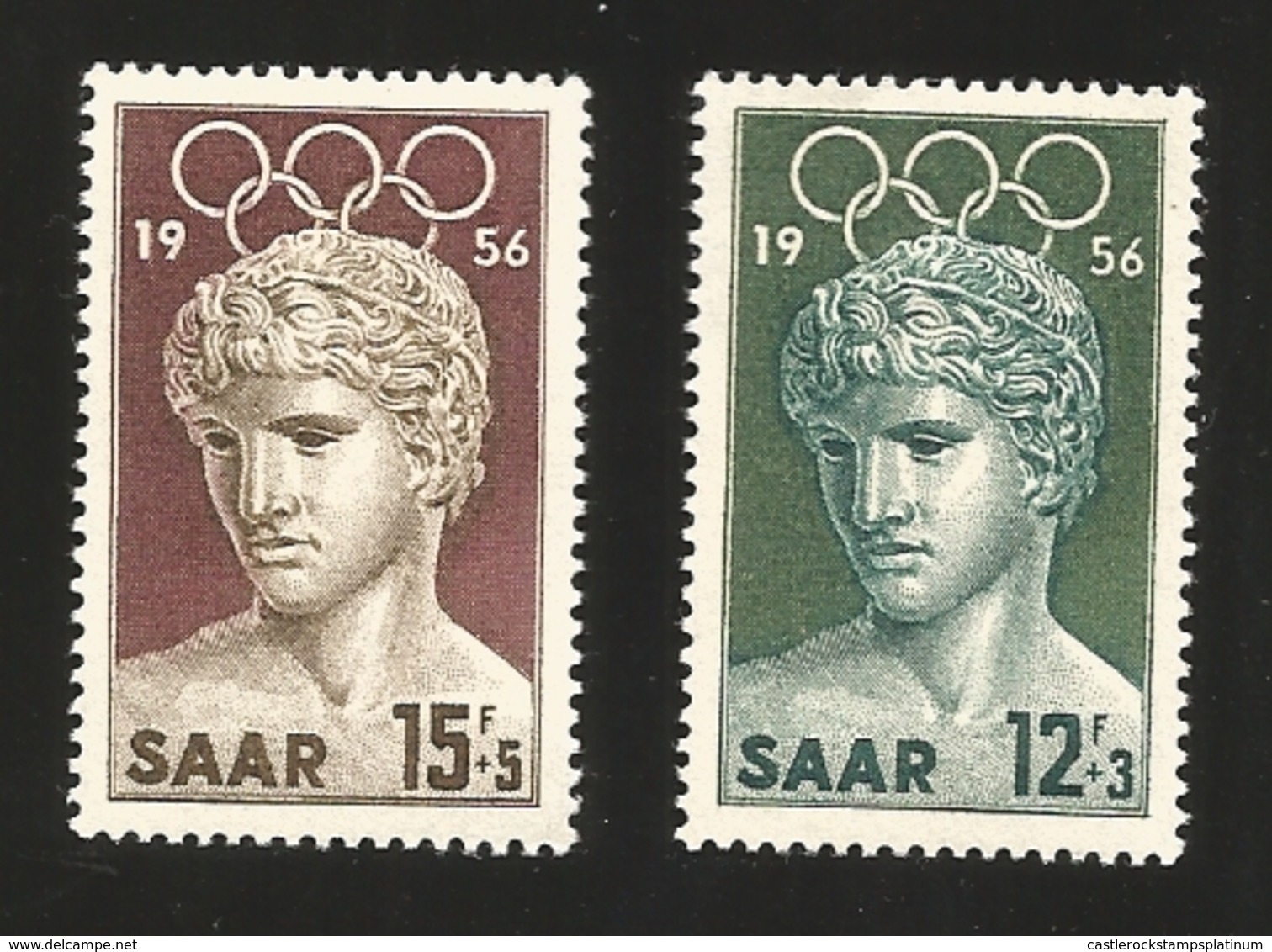 O) 1956 GERMANY-SAAR, OLYMPIC GAMES MELBOURNE-VICTOR OF BENEVENT SCT B109-SCT B110, MNH - Other & Unclassified