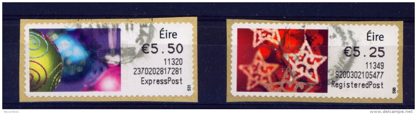 IRELAND  - 2011  Christmas  Stamps On A Roll  Full Set Of 2  CDS  Used  (stock Scan) - Used Stamps