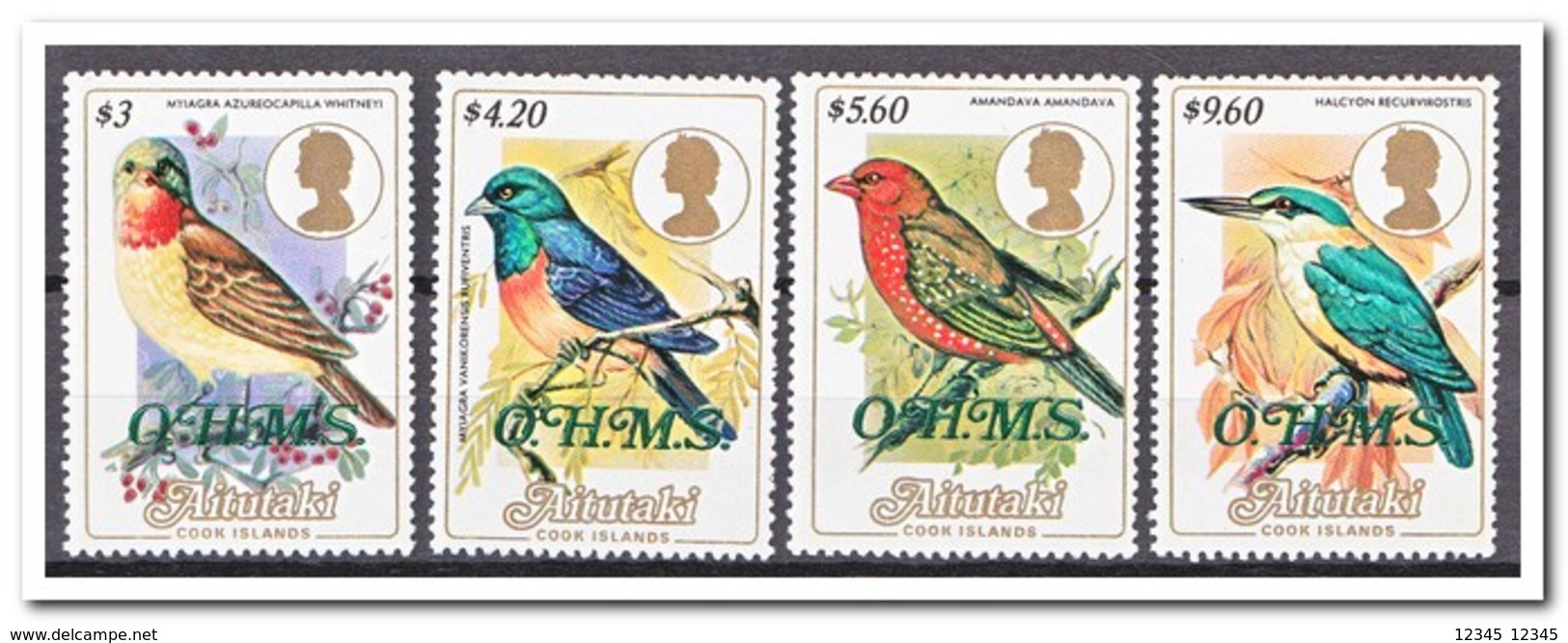 Aitutaki 1986, Postfris MNH, Birds, O.H.M.S. - Aitutaki