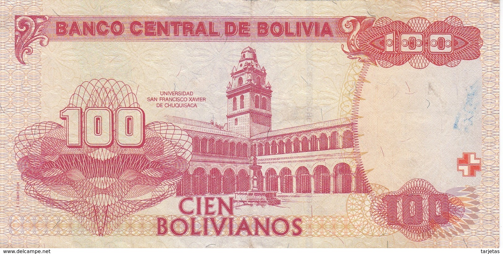 BILLETE DE BOLIVIA DE 100 BOLIVIANOS DEL AÑO 1986 (BANKNOTE) - Bolivia