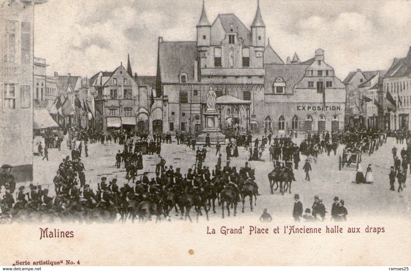 (96)  CPA  Malines  La Grand' Place Et L' Ancienne Halle Aux Draps (Bon Etat) - Malines