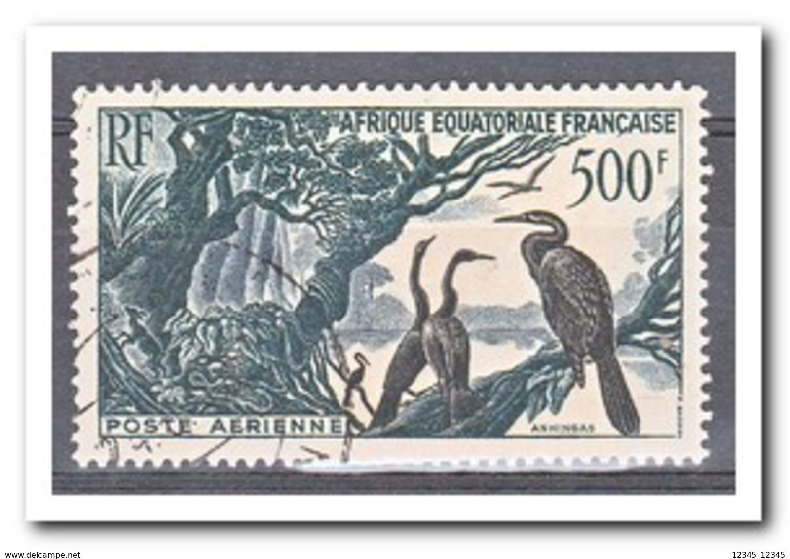 Frans Equatoriaal Afrika 1953, Gestempeld USED, Birds - Andere & Zonder Classificatie