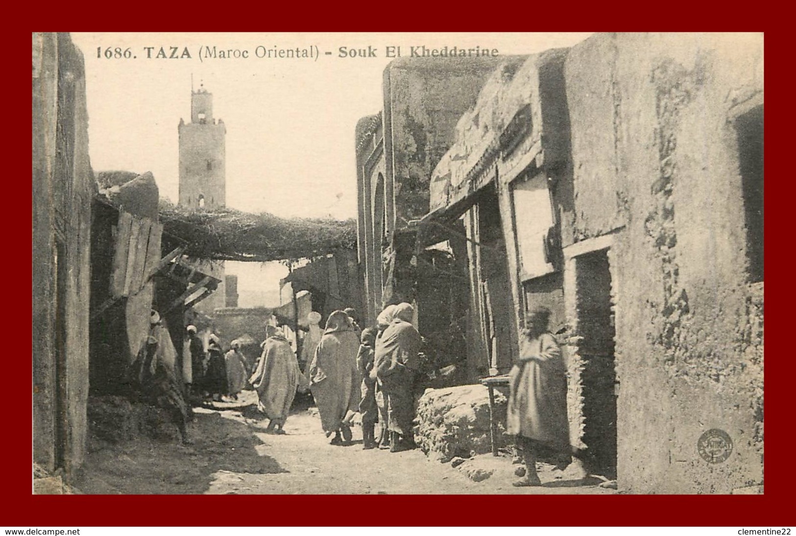 Taza * Souk El Kheddarine    (scan Recto Et Verso ) - Autres & Non Classés