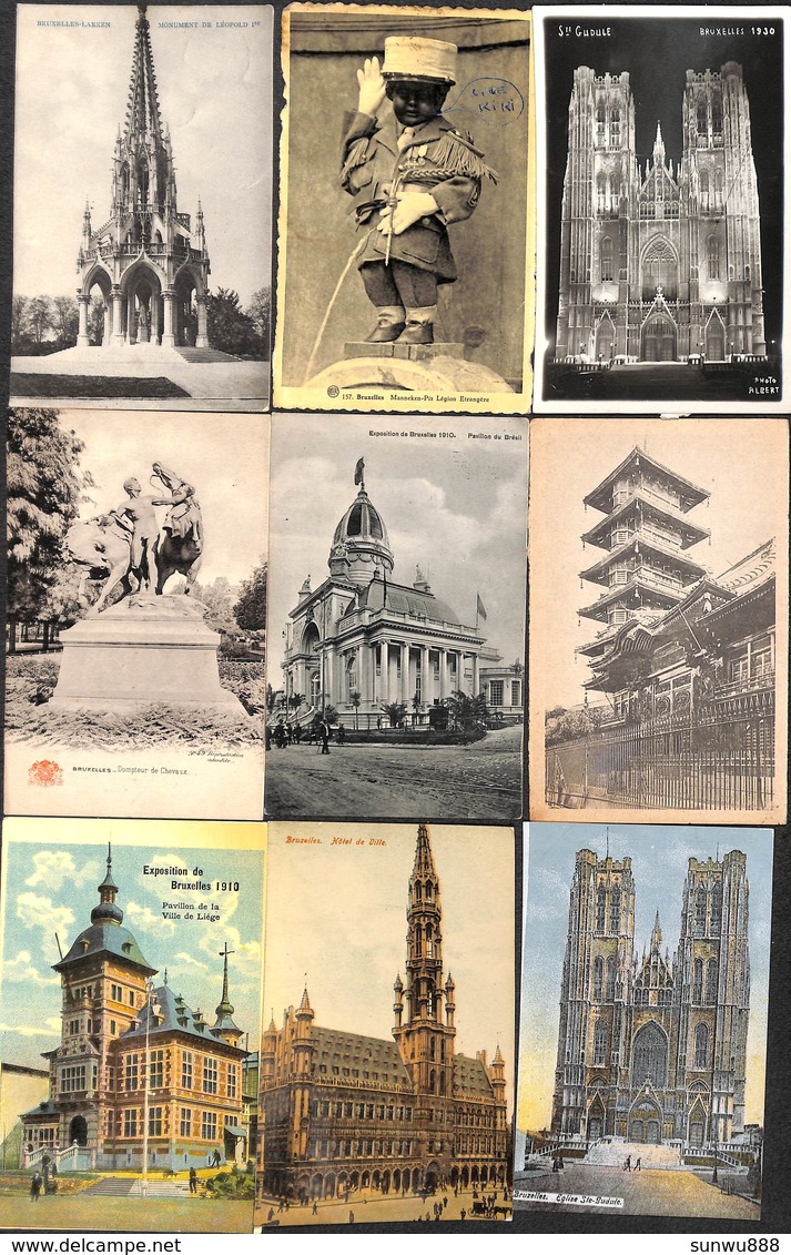 Bruxelles - Lot 97 Cartes (dont 6 Carnets) (animée, Expo...) - Lots, Séries, Collections