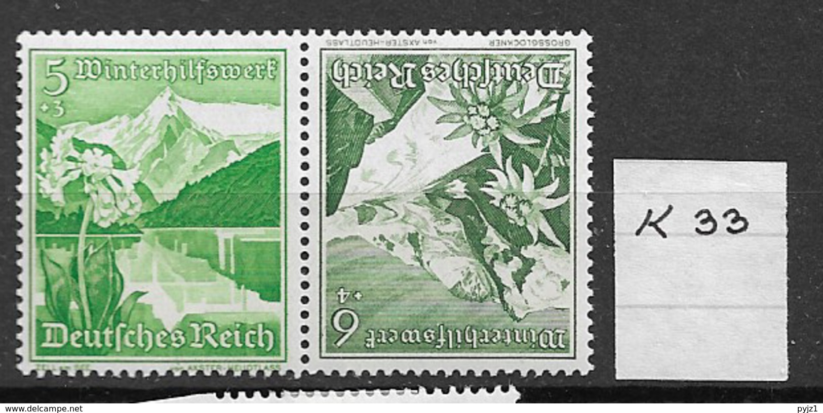 1938 MNH Germany Winterhifswerk,  Postfris**, K53 - Zusammendrucke