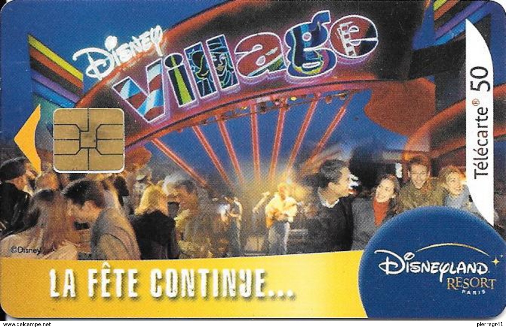 TC-PUBLIC-50U-F1298B-SO3-08/03-LA FETE CONTINUE DISNEY VILLAGE-60000Ex-UTILISE-TBE - 2003