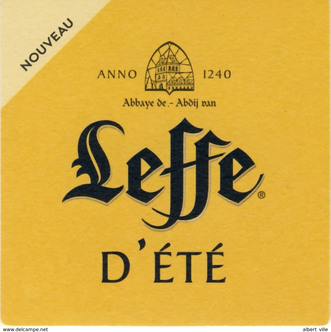 NEW 2 SOUS BOCKS BIERDECKEL COASTER, BIERVILTJE, SOTTO BICCHIERI, Carton  LEFFE  D'ETE  LEFFE Summer - Sous-bocks