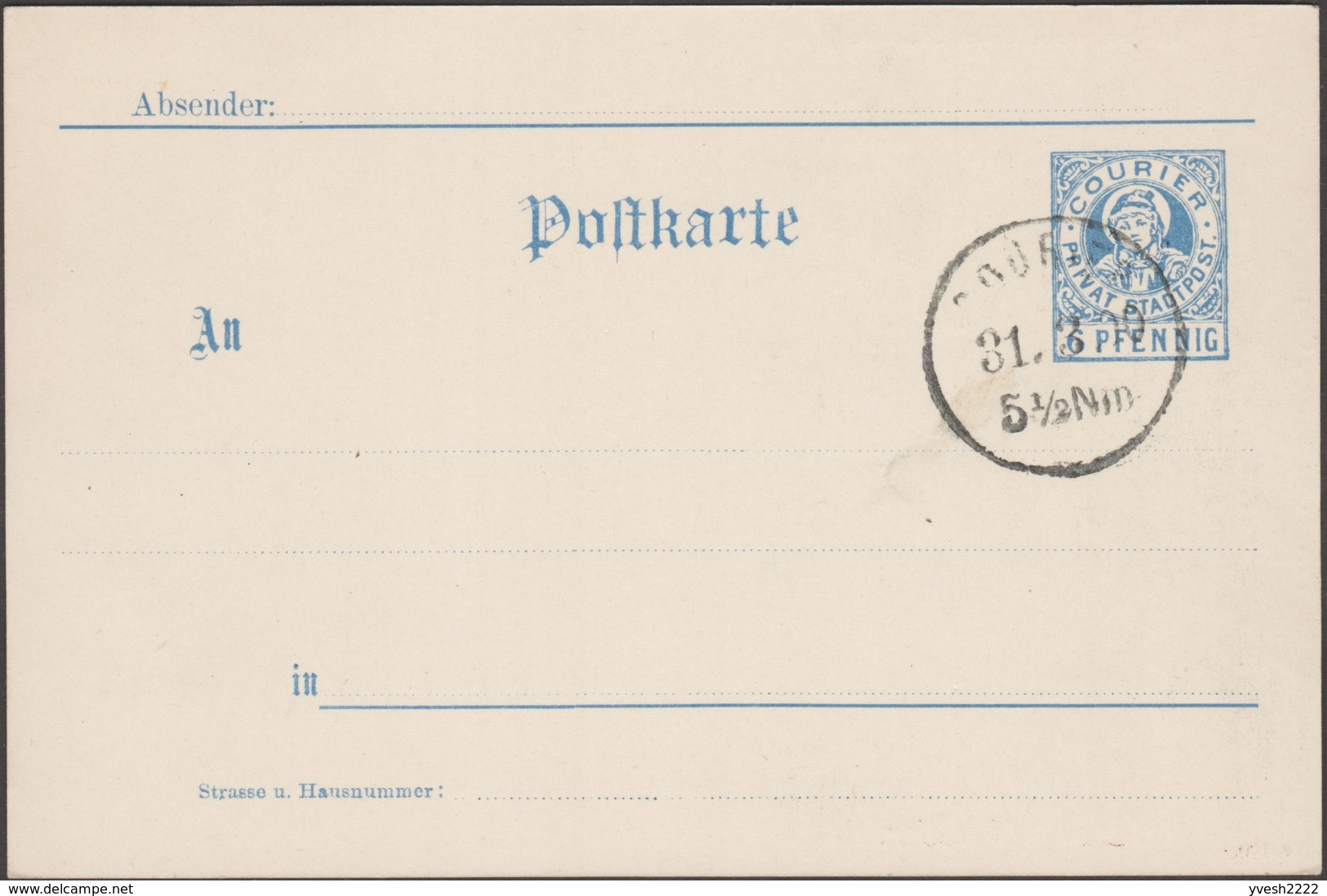 Munchen 1898. Poste Privée Courier De Munich. Das Gute Bier, La Bonne Bière, Peinture De De Hans Kaufmann - Bières