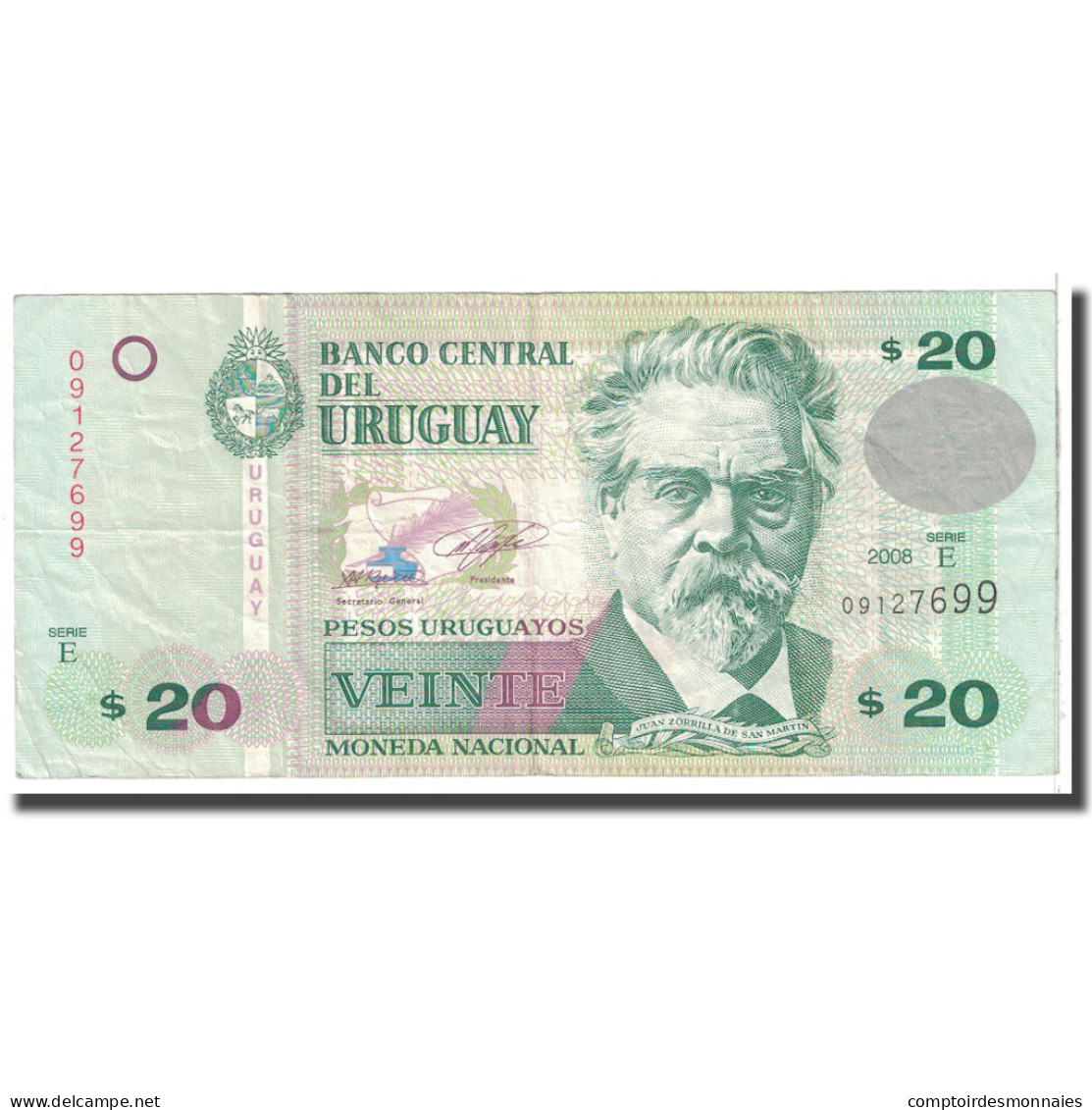 Billet, Uruguay, 20 Pesos Uruguayos, 2008, KM:86a, TTB - Uruguay