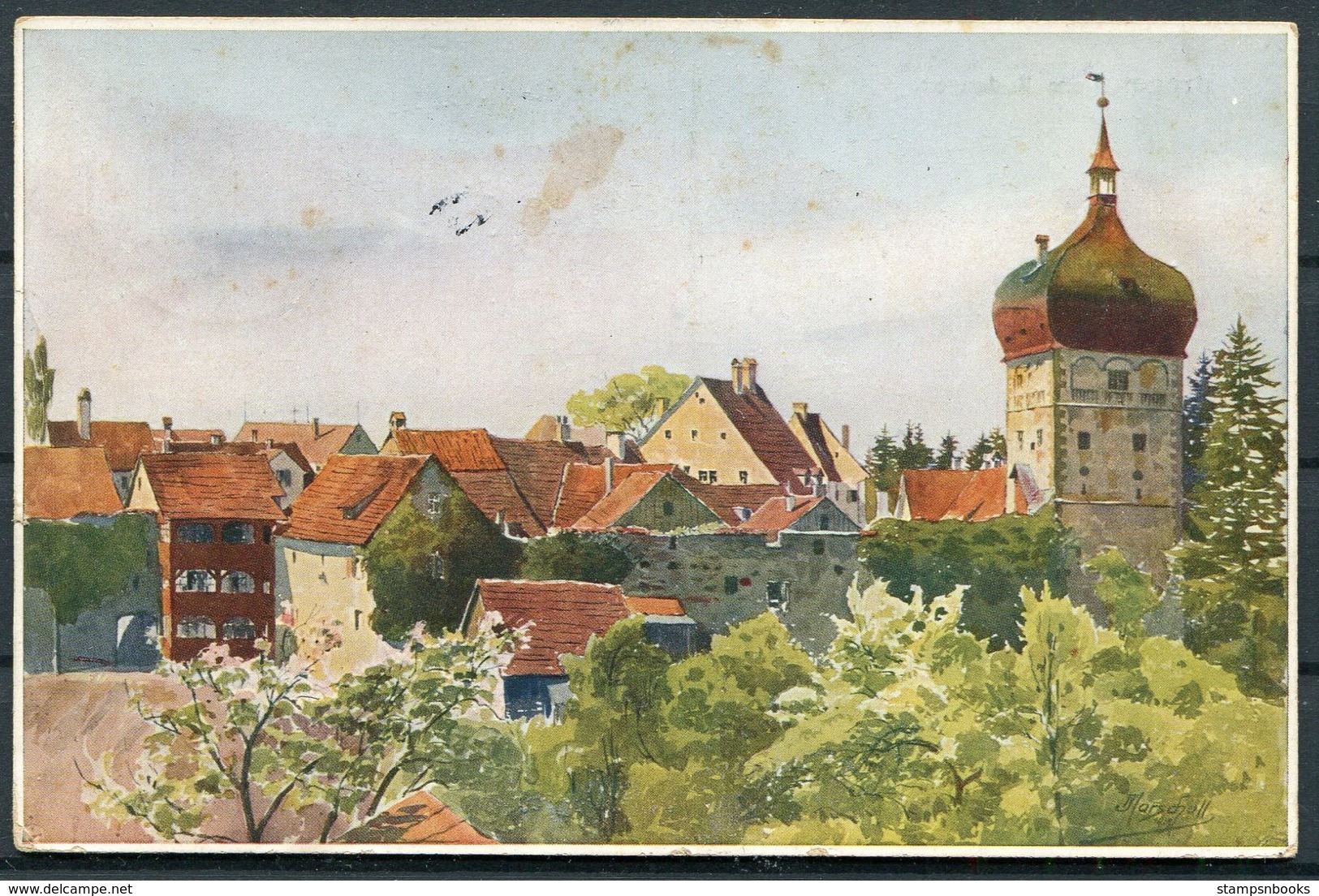 1929 Austria Bregenz Bodensee Postcard Lindau - Lorch. Hotel Post, Schiffspost Ship - Covers & Documents