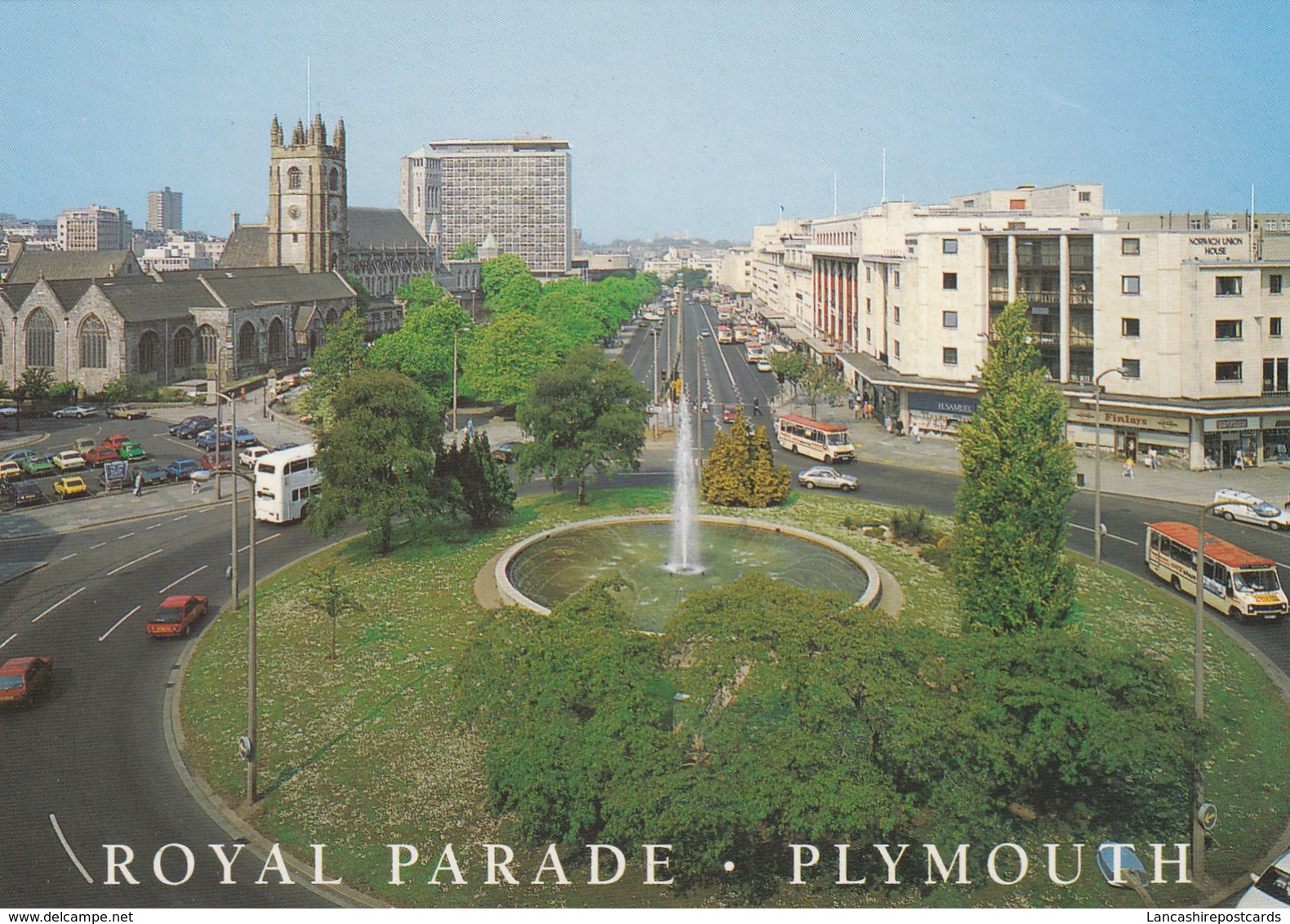 Postcard Plymouth Royal Parade [ Salmon ] My Ref  B23443 - Plymouth