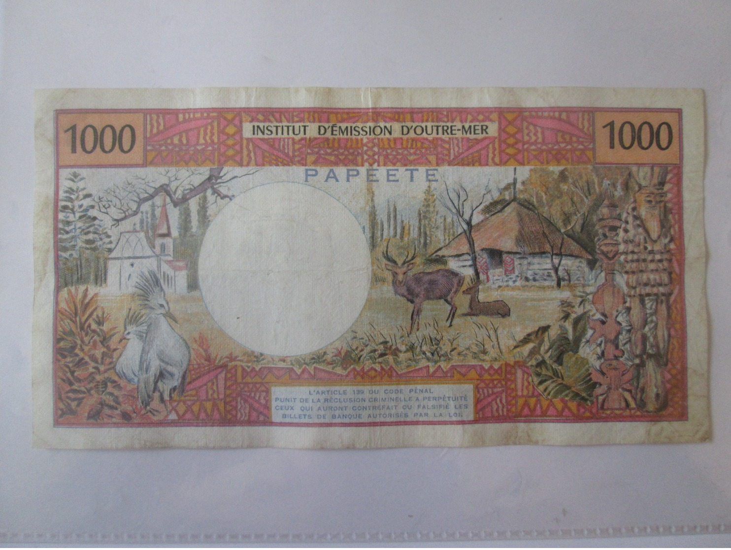 Polynesie Francaise/French Polynesia-Papeete(Tahiti) 1000 Francs 1985 Banknote - Papeete (Polynésie Française 1914-1985)