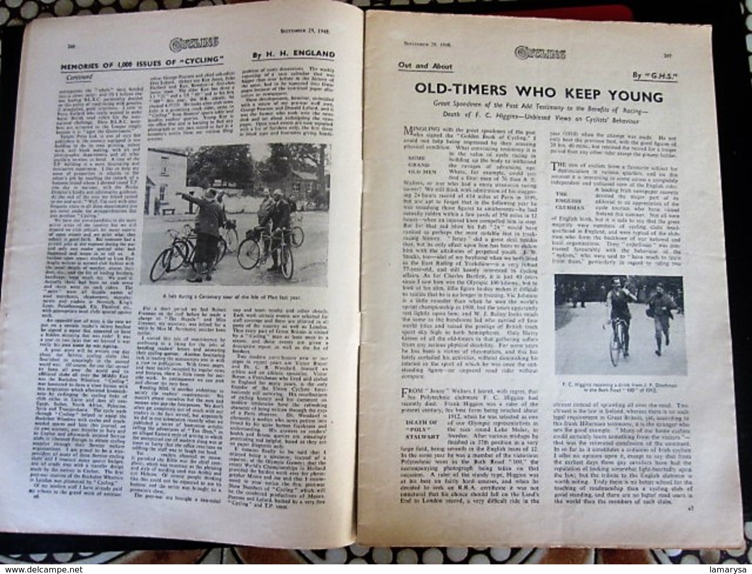 SEP 1948 CYCLING THE CYCLIST'S WEEKLY-NEWSPAPER-ADVERTISSING-PHOTOS DIVERS-PUBLICITÉ EPOQUE-DUNLOP-REVUE CYCLISME-CYCLES - Cycling