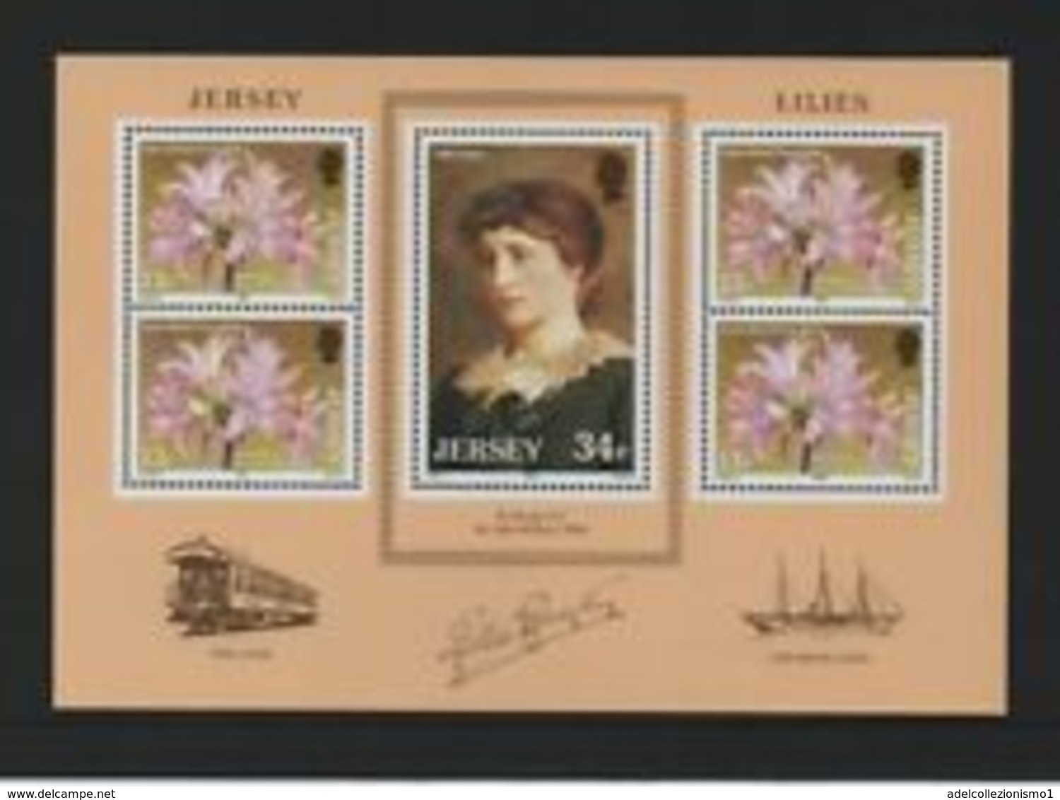 91700) JERSEY 1986 JERSEY GIGLI M/foglio * In Perfatta Condizione-BF N. 4-MNH** - Jersey