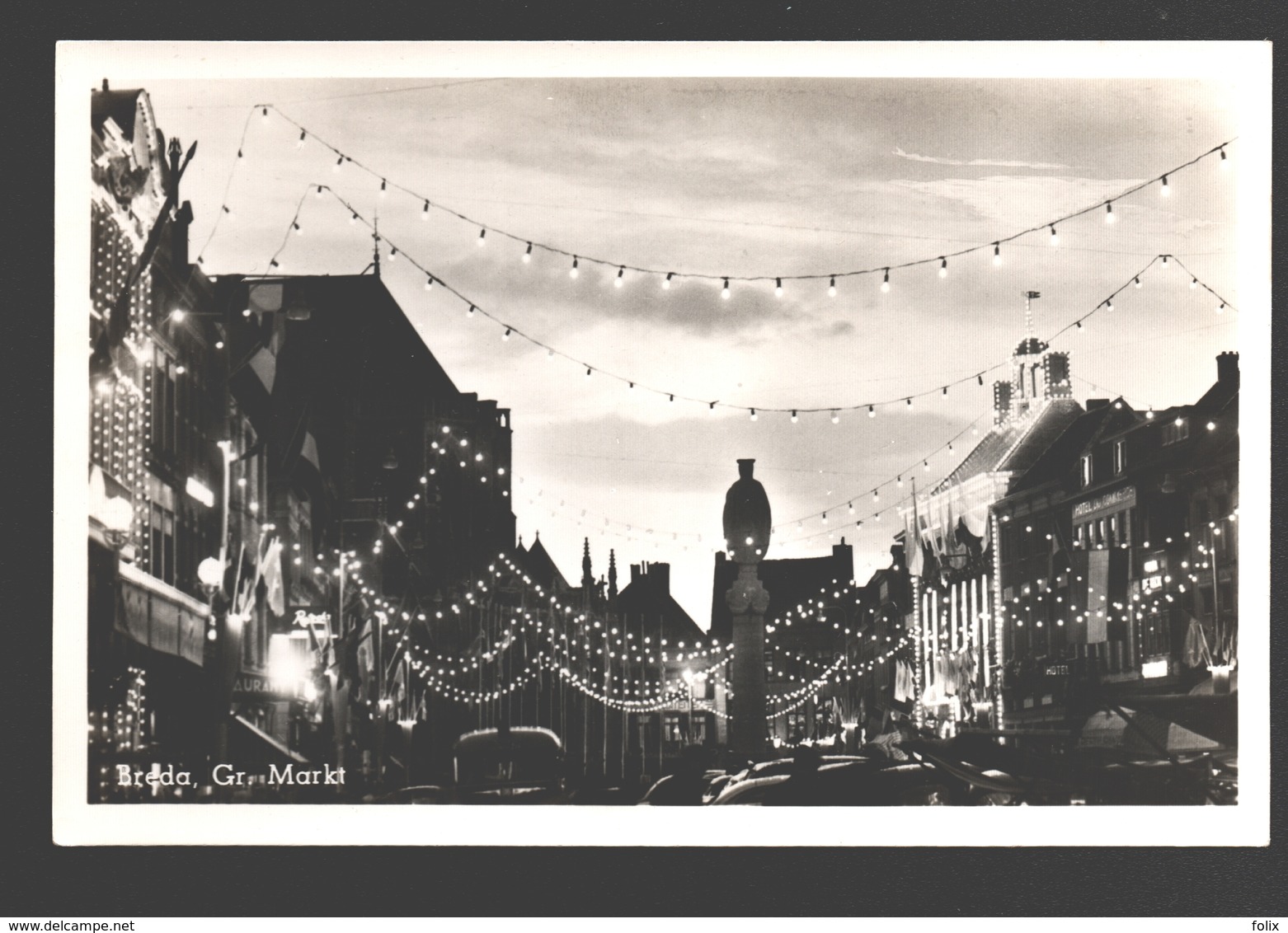Breda - Gr Markt - Fotokaart - 1953 - Breda