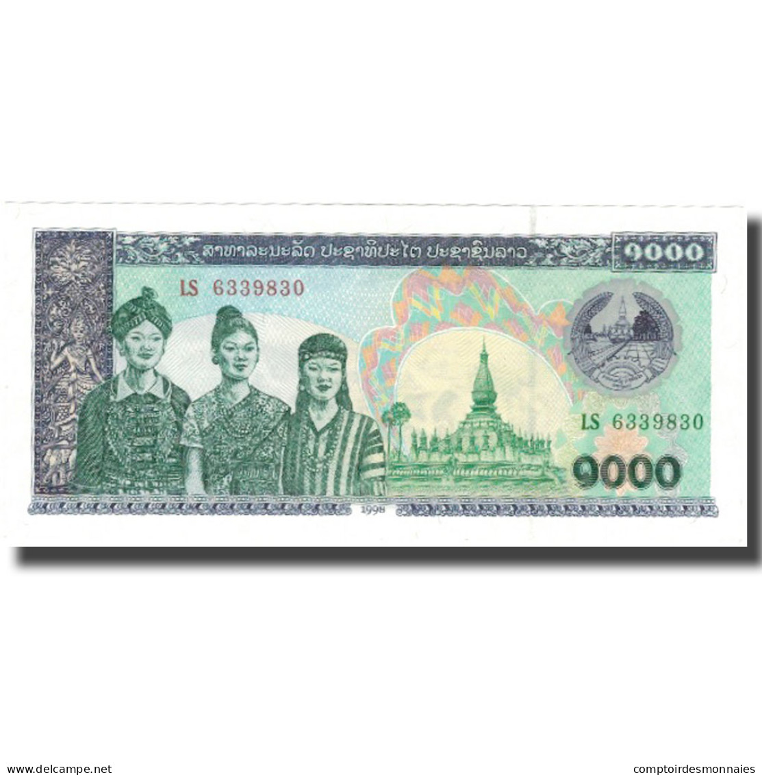 Billet, Lao, 1000 Kip, 1998, 1998, KM:32Aa, SUP+ - Laos