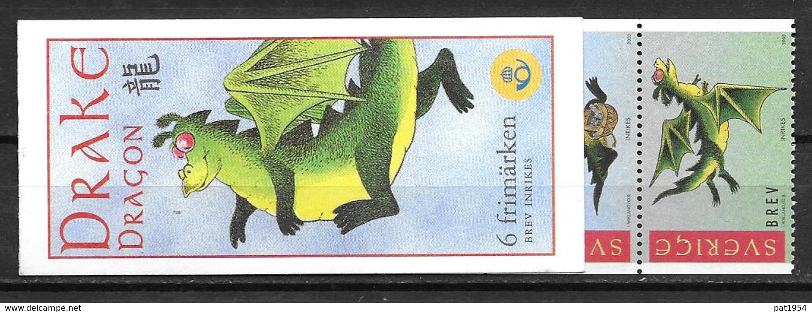 Suède 2000 Carnet C2136 Neuf Année Du Dragon - 1981-..