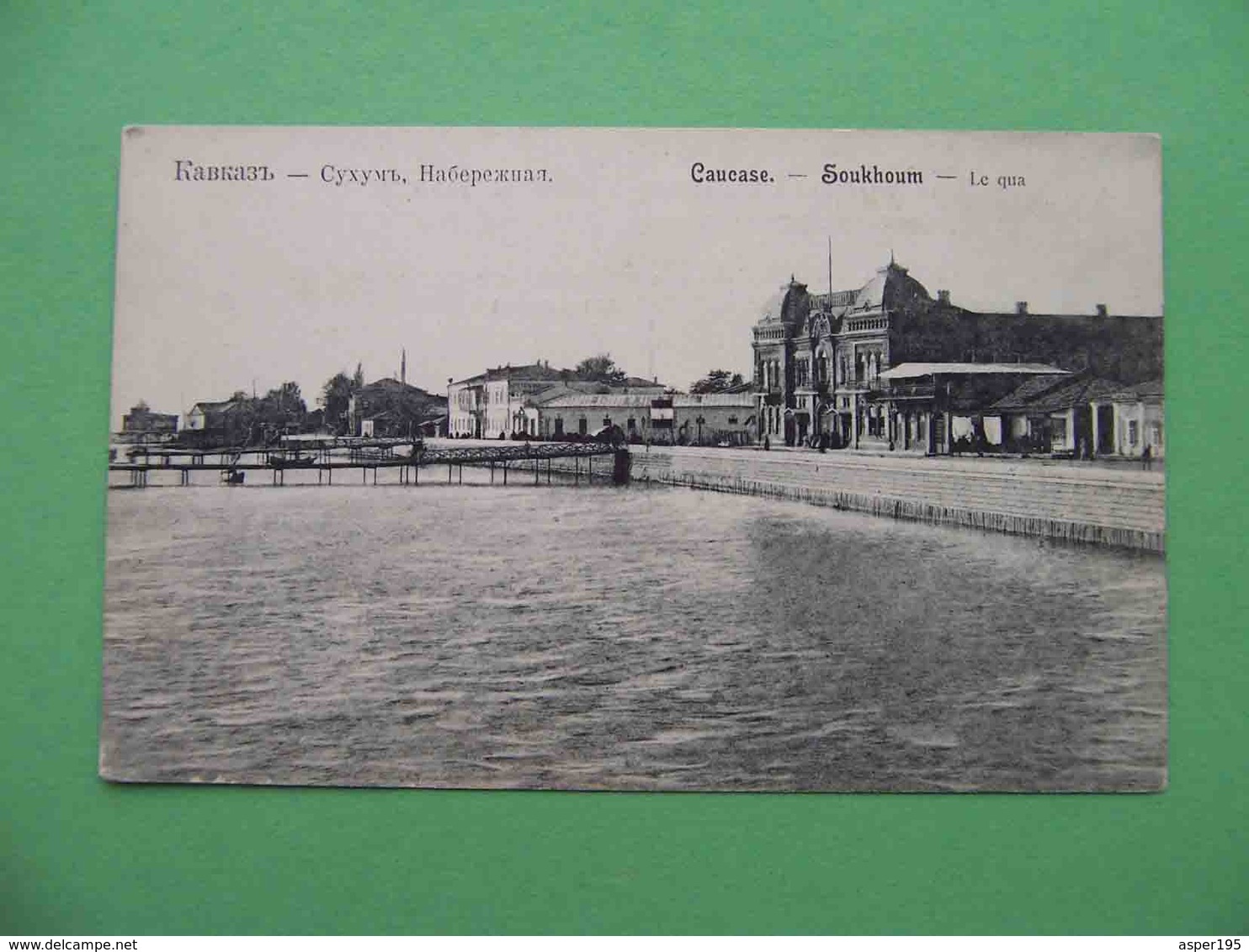 Sukhum (Sukhumi) 1910s Embankment, Pier.. Georgia. Old Postcard - Géorgie
