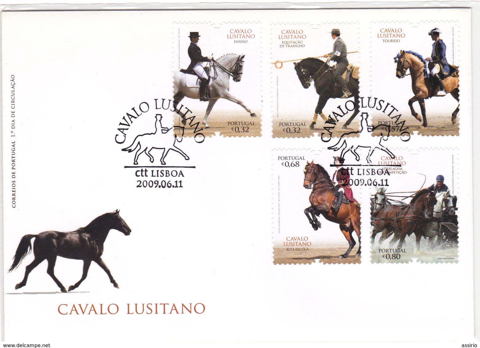 Portugal-FDC- Cavalos Portugueses - FDC