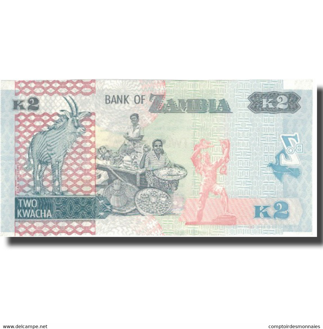 Billet, Zambie, 2 Kwacha, 2012, 2012, KM:49, SPL - Zambia