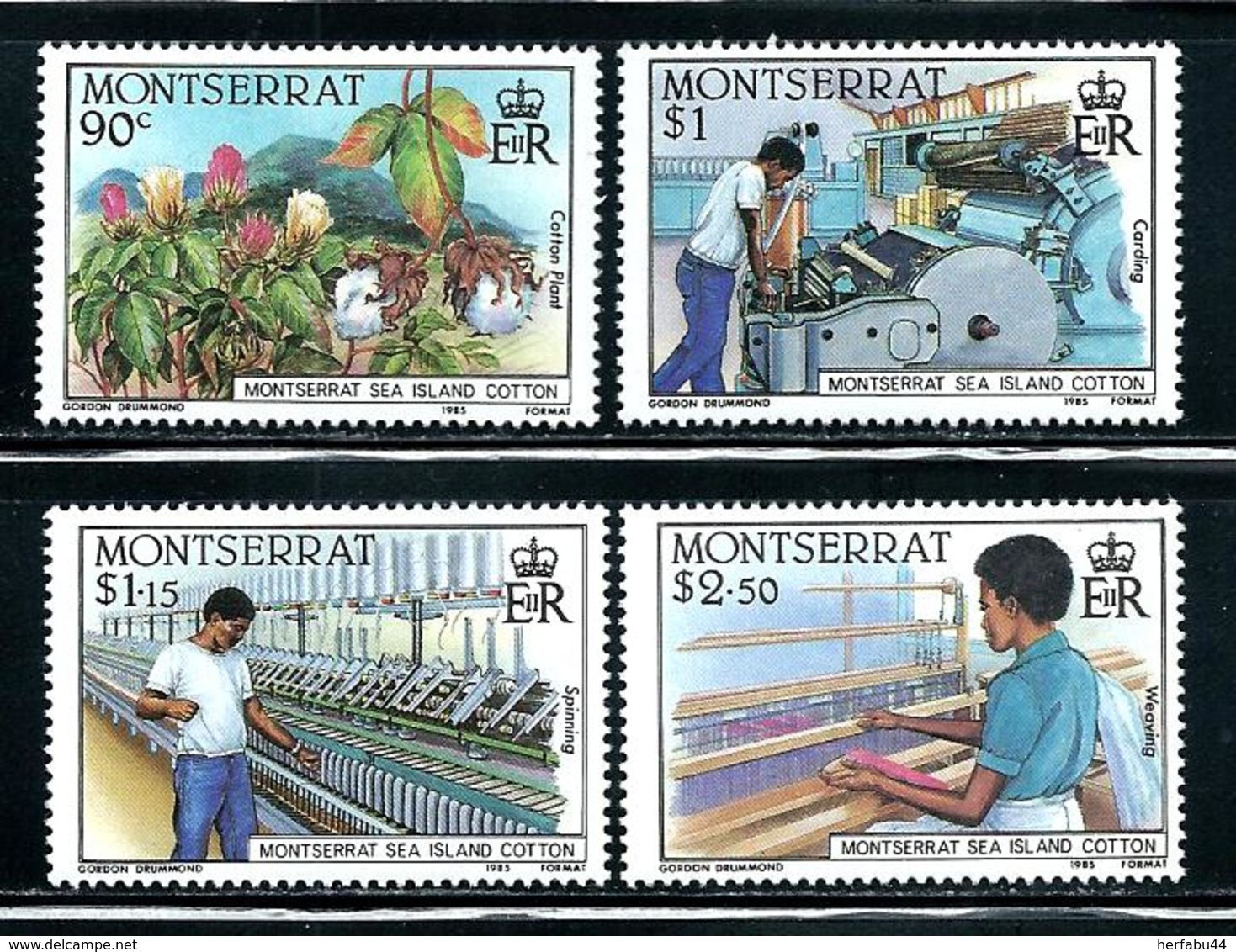 Montserrat      "Cotton Industry"      Set    SC# 569-72   MNH** - Montserrat