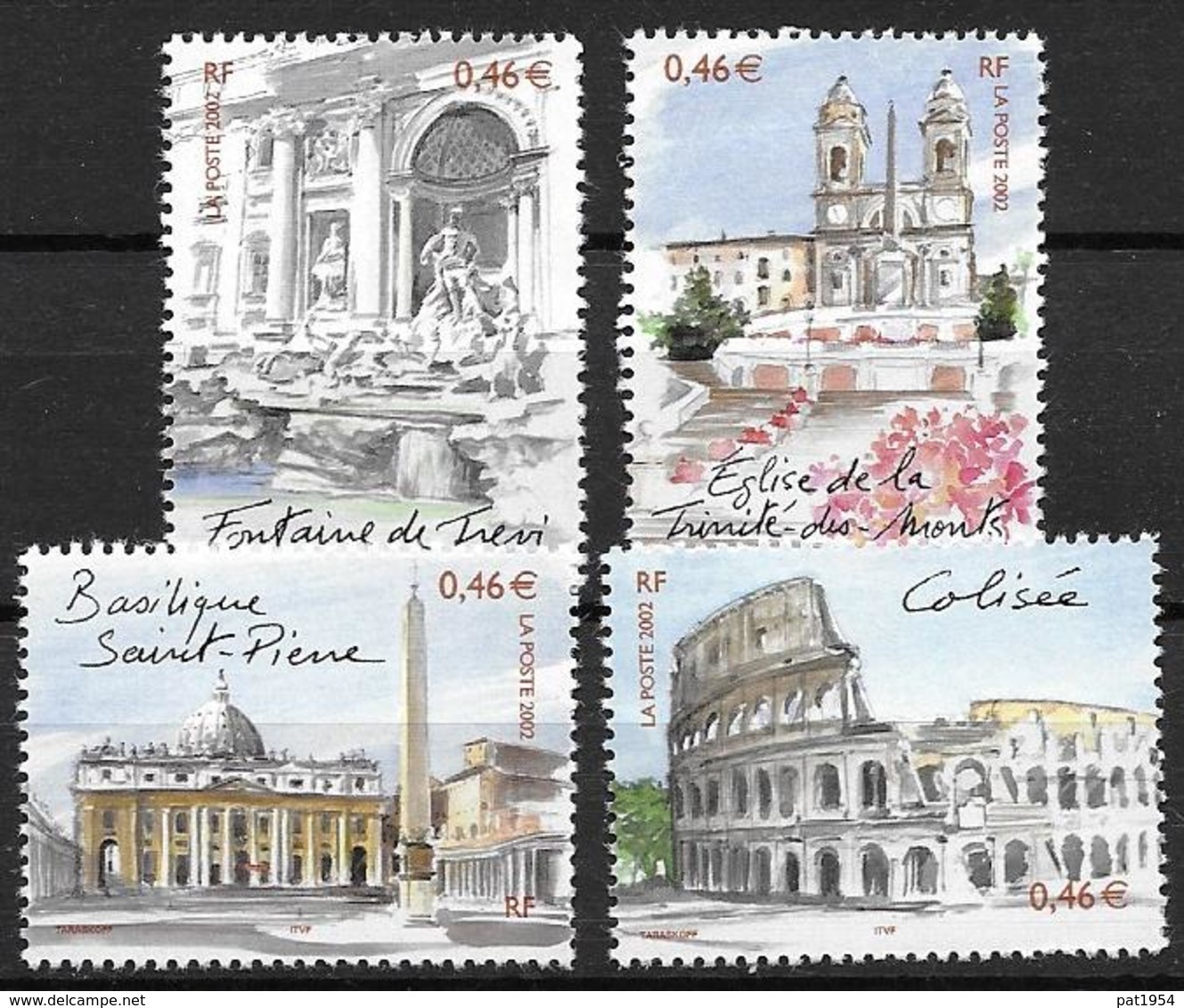 France 2002 N° 3527/3530 Neufs Rome Sous Faciale - Neufs